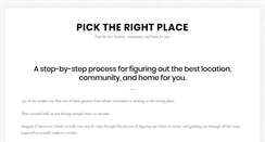 Desktop Screenshot of picktherightplace.com